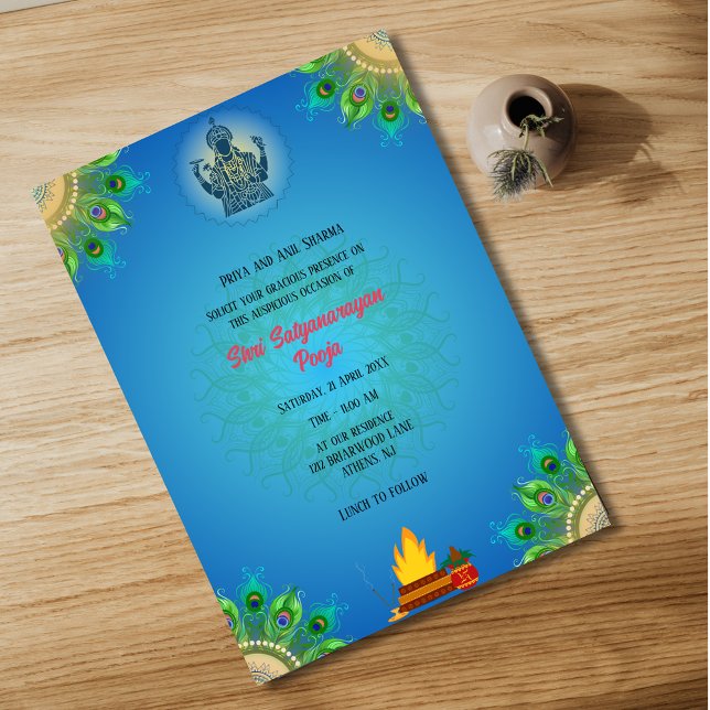 Shri Satyanarayan Pooja Hindu Invitation (Creator Uploaded)