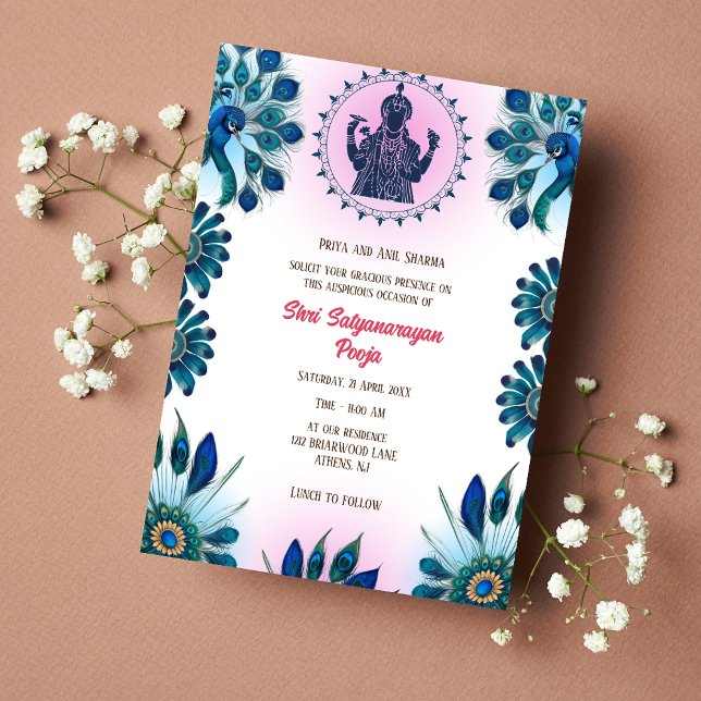 Shri Satyanarayan Pooja Hindu Invitation (Creator Uploaded)