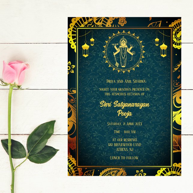 Shri Satyanarayan Pooja Hindu Invitation (Creator Uploaded)