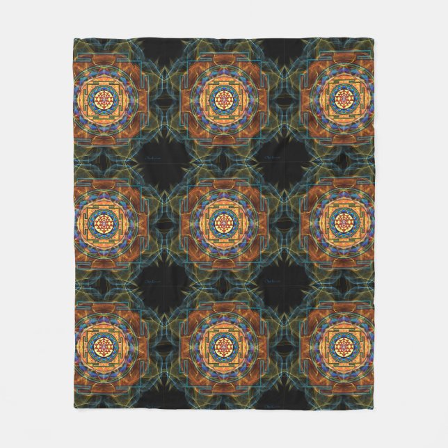 Shri Yantra Fleece Blanket (Front)