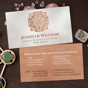 Shri Yantra - Sri yantra - Shri Chakra - Copper Business Card