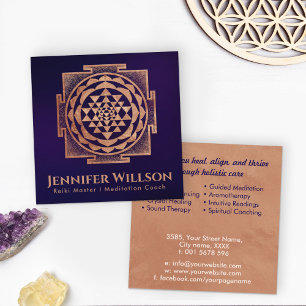 Shri Yantra - Sri yantra - Shri Chakra - Copper Square Business Card