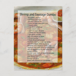 Shrimp and sausage gumbo recipe easy postcard