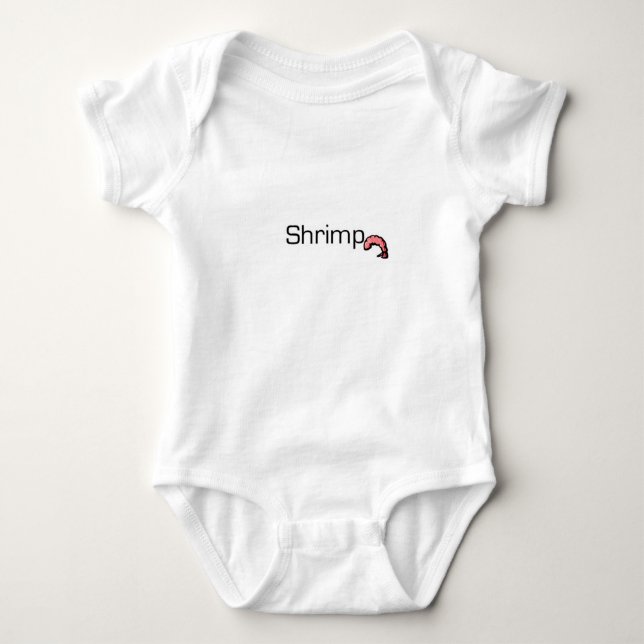 shrimp baby bodysuit (Front)