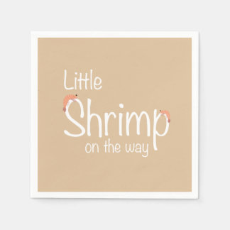 Shrimp baby shower napkin
