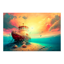 Shrimp Boat at Sunset