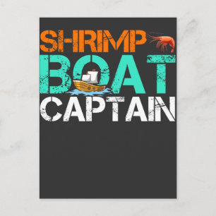 Shrimp Boat Captain Funny Boating Seafood Gift Postcard