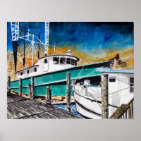 shrimp boat nautical marine art