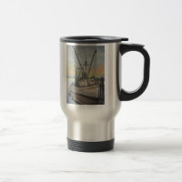Shrimp Boat Painting Travel Mug
