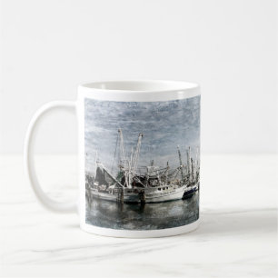 Shrimp Boats at Pass Christian Harbour Mug