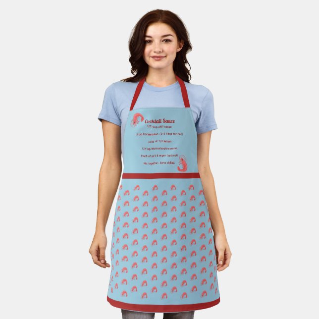 Shrimp Cocktail Recipe All-Over Print Apron (Worn)