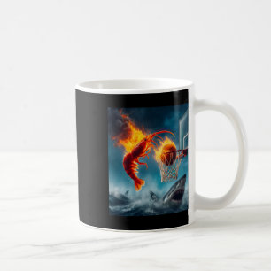 Shrimp Dunking On Shark Funny Fishing Meme  Coffee Mug