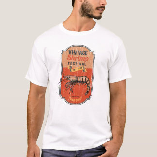 Shrimp Festival Vintage Prawns Shellfish and Seafo T-Shirt