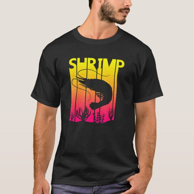 Shrimp Fish Retro T-Shirt (Front)