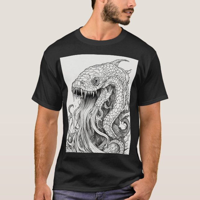 Shrimp Flash Tattoo Tee - Sailor Jerry Style (Front)