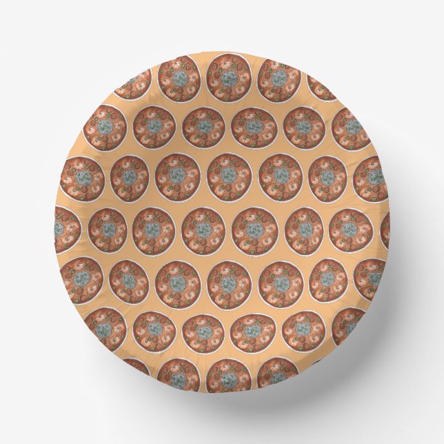 Shrimp Gumbo Stew Louisiana LA New Orleans Food Paper Plate (Front)