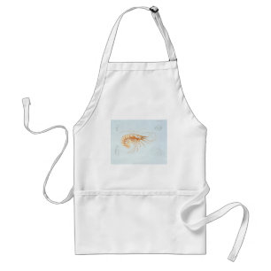 Shrimp or Prawn, Vintage Marine Life Ocean Animals Standard Apron