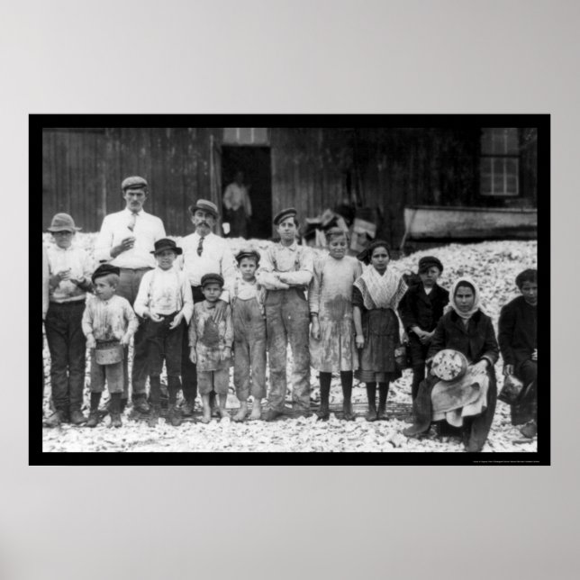 Shrimp Pickers Children 1911 Poster (Front)