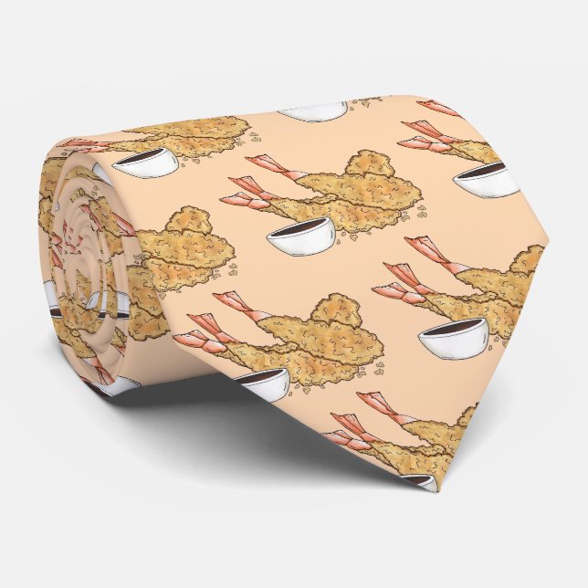 Shrimp Prawn Ebi Tempura Japanese Cuisine Food Tie (Rolled)