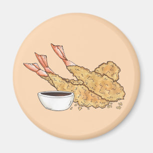 Shrimp Prawn Tempura Japanese Food Restaurant Magnet