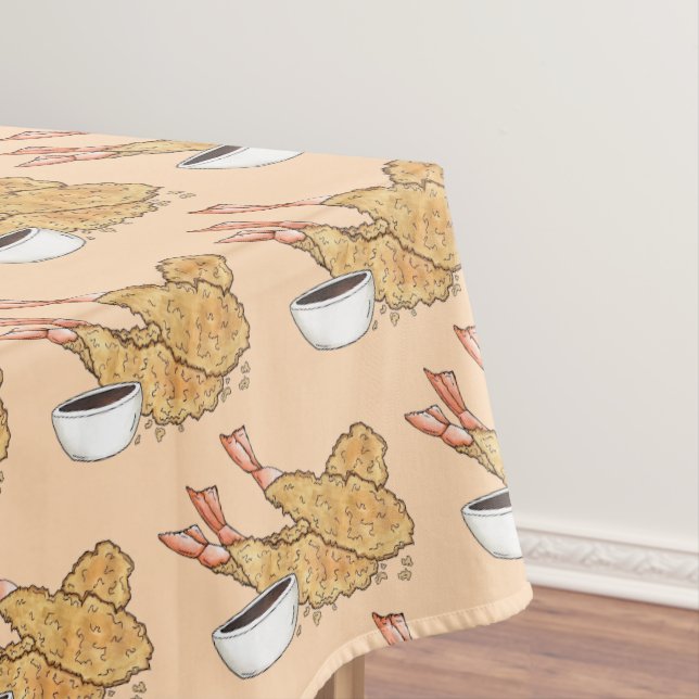 Shrimp Prawn Tempura Japanese Food Restaurant Tablecloth (In Situ)