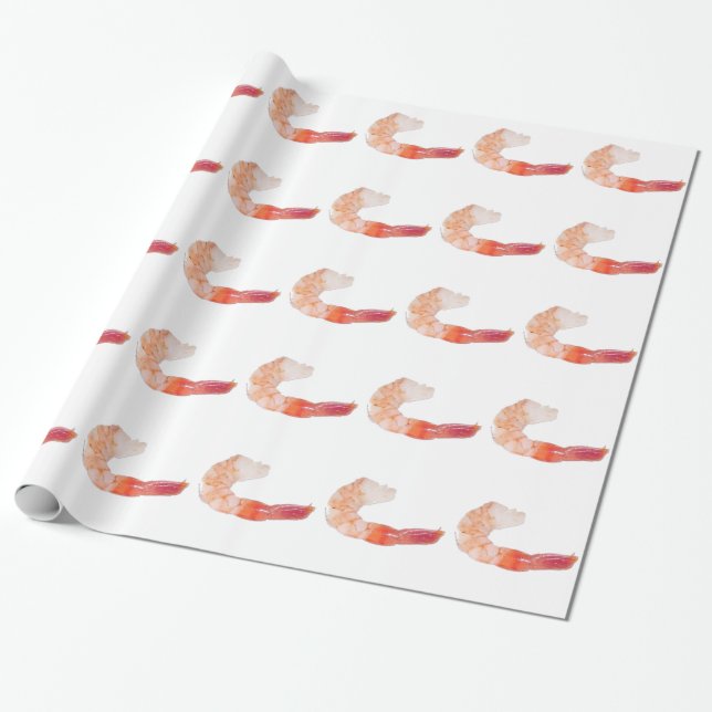 Shrimp/prawn Wrapping Paper (Unrolled)