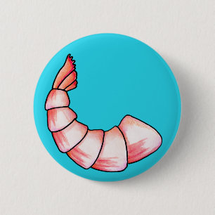 Shrimp tail 2 inch round button