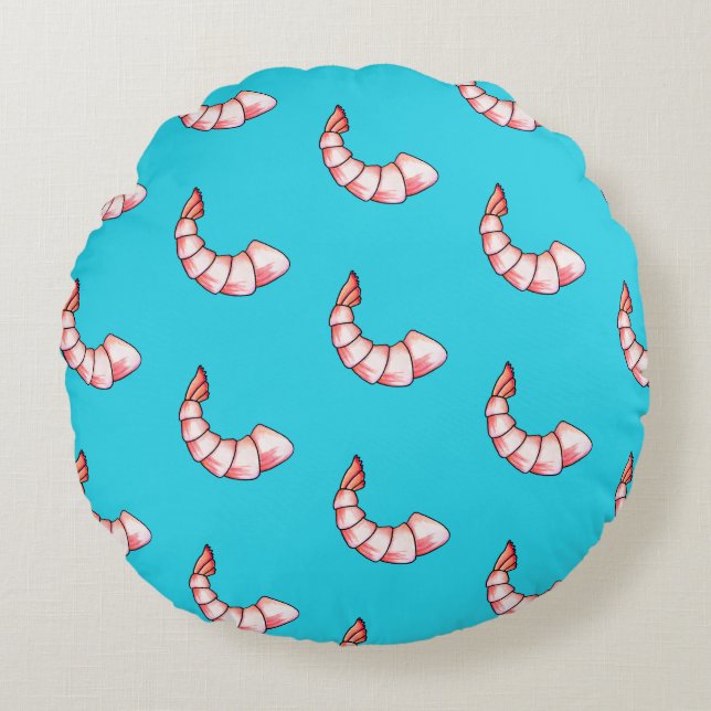 Shrimp tail round pillow (Front)