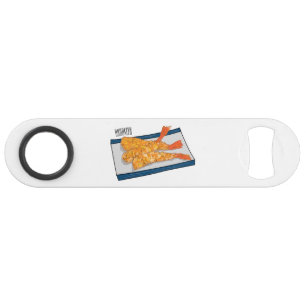 Shrimp tempura cartoon illustration bar key