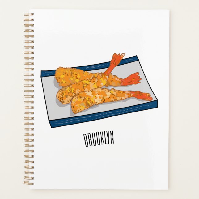 Shrimp tempura cartoon illustration planner (Front)