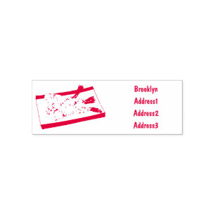 Shrimp tempura cartoon illustration self-inking stamp