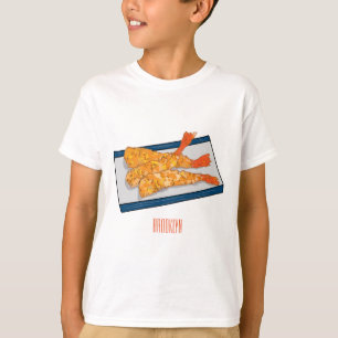 Shrimp tempura cartoon illustration T-Shirt