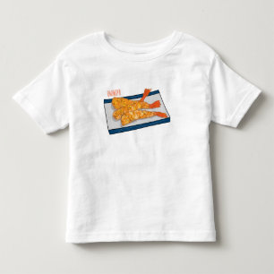 Shrimp tempura cartoon illustration toddler t-shirt