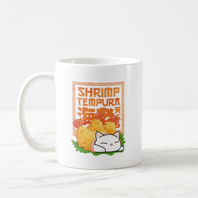 Shrimp Tempura Cat Coffee Mug (Left)