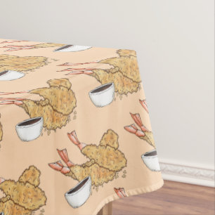 Shrimp Tempura Japanese Restaurant Food Tablecloth