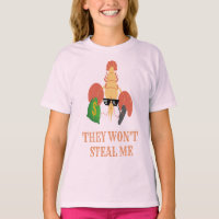 shrimp with gun and money say: they won't steal me