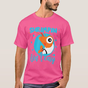 Shrimpin Ain'T Easy Bjj Mma Brazilian Jiu-Jitsu Fi T-Shirt