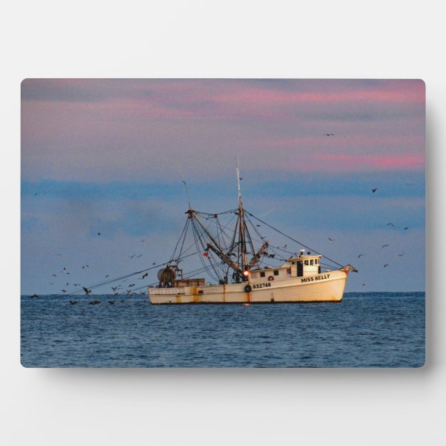 Shrimping at Sundown Plaque (Front)