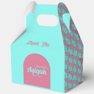 SHRIMPLY Teal Pink, Baby Girl Aqiqah Baby Shower Favor Box