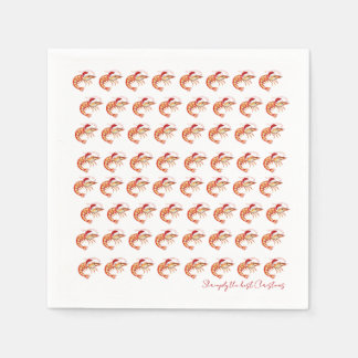Shrimply the Best Christmas Prawn Napkin - Austral
