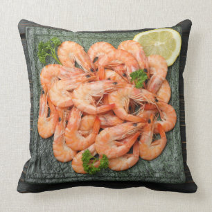 Shrimps Throw Pillow