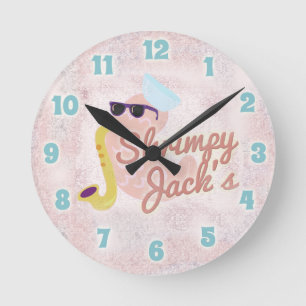 Shrimpy Jacks Round Clock