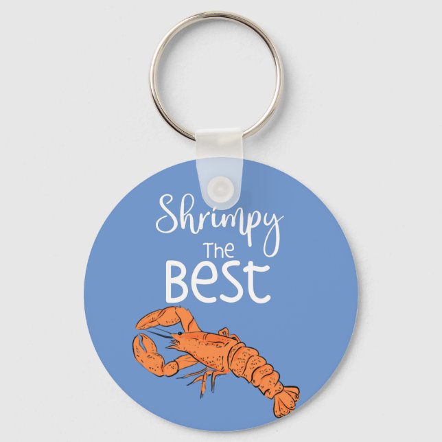 Shrimpy the best lobster christmas tree thank you  keychain (Front)