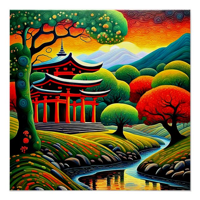 Shrine at Sunset 2 Poster (Front)