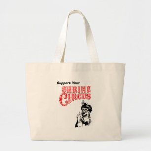 Shrine Circus Clown Large Tote Bag
