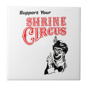 Shrine Circus Clown Tile