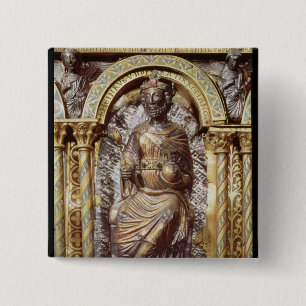 Shrine of Emperor Charlemagne 2 Inch Square Button