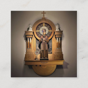 Shrine of St. Padre Pio Holy Cards, Kenosha, WI Square Business Card