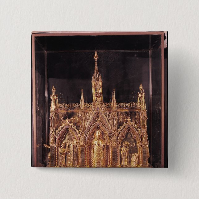 Shrine of St. Taurinus, 1240-55 2 Inch Square Button (Front)