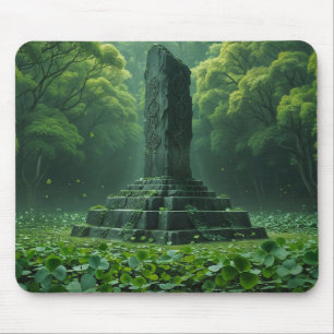 Shrine of the Clover Green Field Mouse Pad